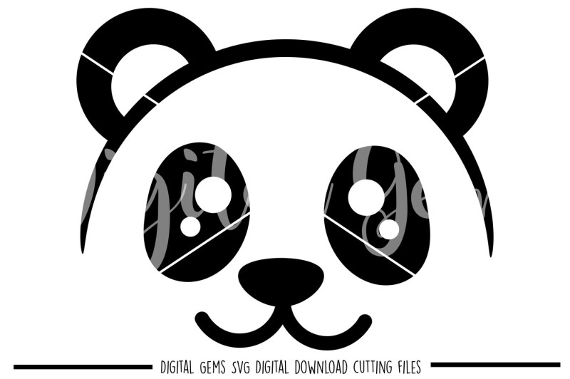 Free Panda Face Svg Dxf Eps Png Files Crafter File