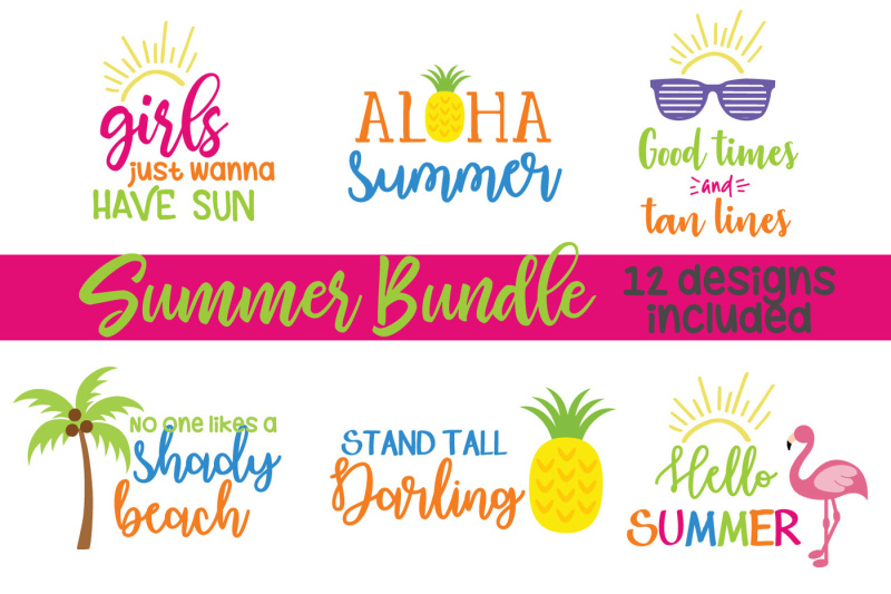 Download Free Big Summer Bundle Svg Beach Svg Dxf File Cuttable File Crafter File