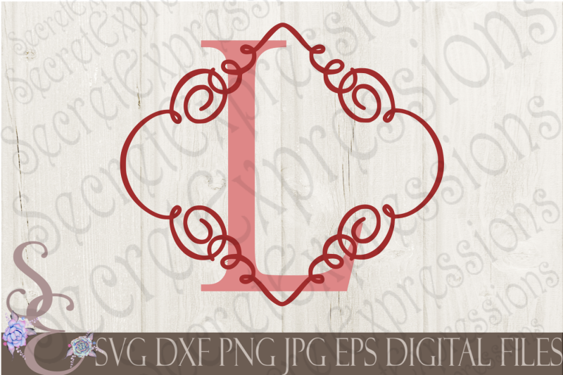 Download Free Free Letter L Initial Swirl Border Monogram Svg Crafter File PSD Mockup Template