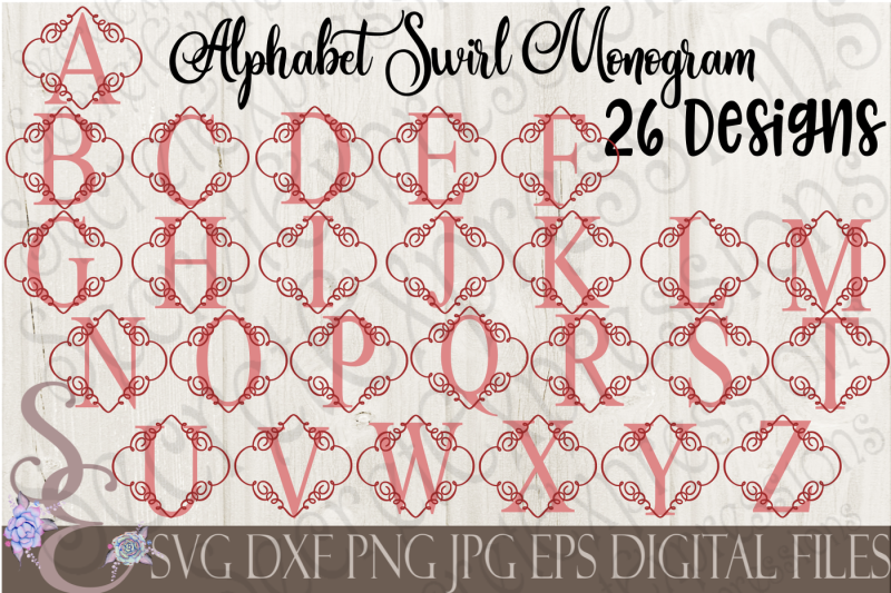 26 Swirl Alphabet Letters SVG Bundle By SecretExpressionsSVG ...