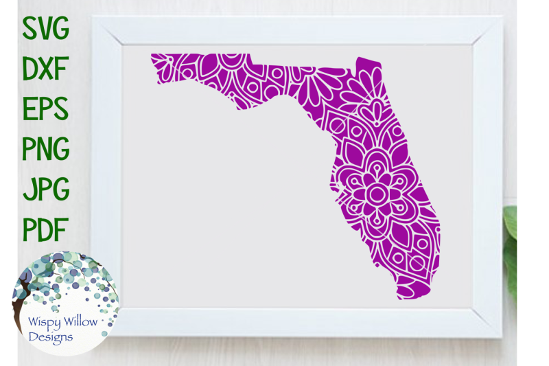 Free Florida Fl State Mandala Svg Dxf Eps Png Jpg Pdf Crafter File The Best Free Svg Files For Cricut Silhouette Free Cricut Images