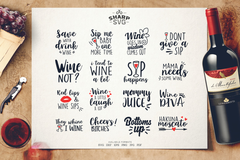 Download Wine Bundle Svg, Wine Svg, Wine Sayings Svg, Wine Glass Svg, Drinking By SharpSVG ...