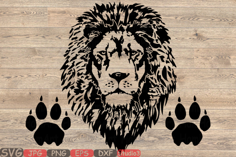 Download Lion Head Silhouette SVG wild animal african king claw zoo ...