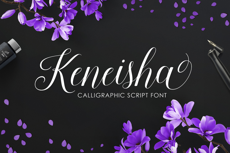 Keneisha Script By Seniors Studio Thehungryjpeg Com