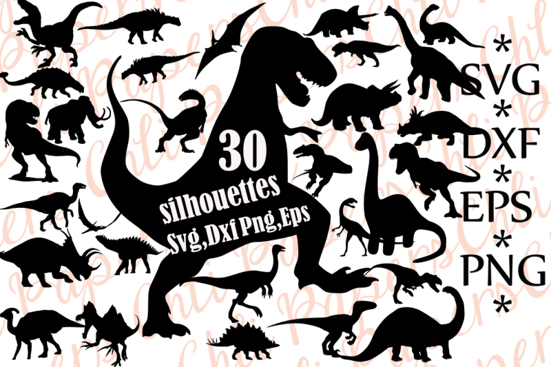 Download Dinosaurs Silhouettes Svg.DINOSAURS CLIPART,Dinosaur vector By ChiliPapers | TheHungryJPEG.com