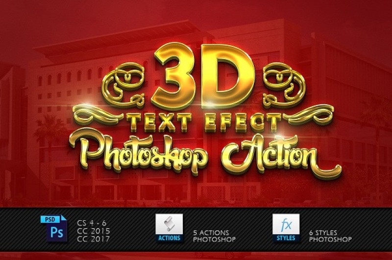 3d Gold Sparkling Text Effect V02 By Yantodesign Thehungryjpeg Com