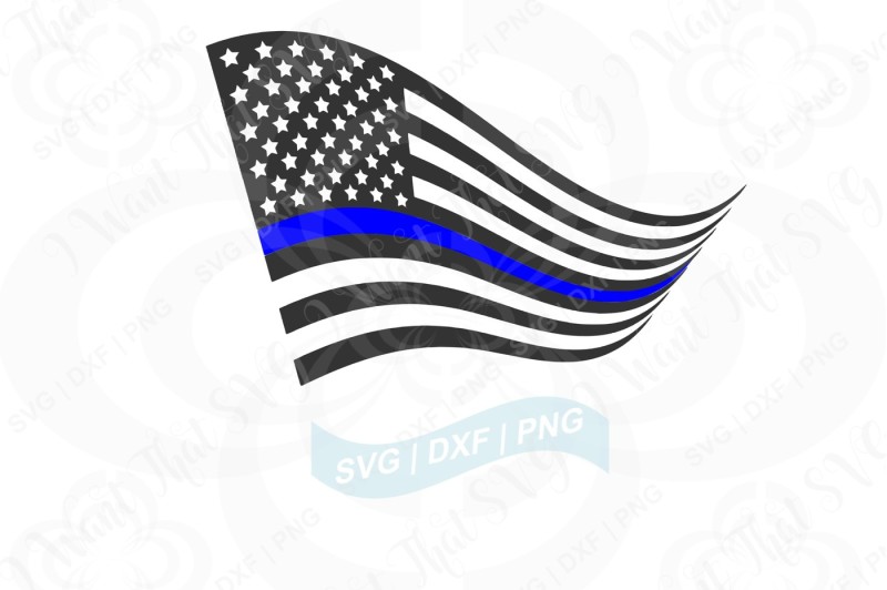 Download Free Thin Blue Line Police Flag American Flag Svg Dxf Png Files Crafter File Free Svg Cut Quotes Files