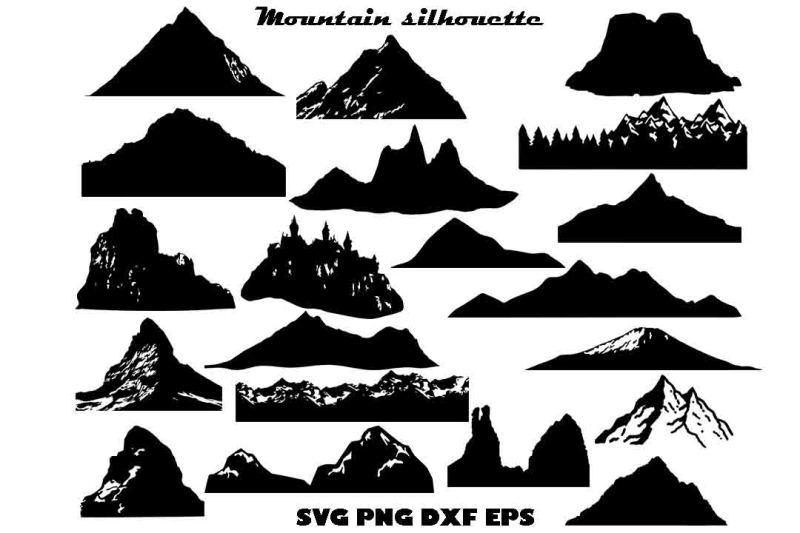 Download Free Free Mountain Silhouette Svg Dxf Eps Png Crafter File PSD Mockup Template