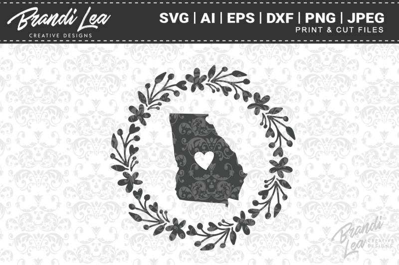 Free Georgia Wreath State Map Svg Cutting Files Crafter File Free Svg Cut Files Best Download