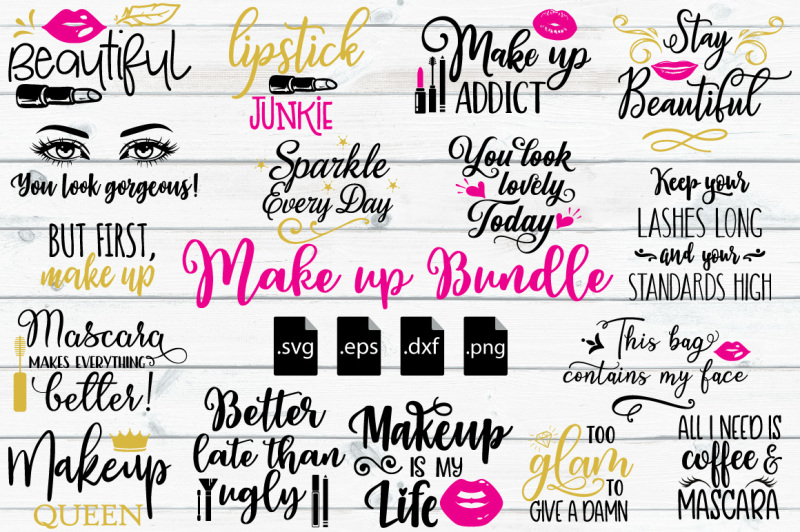 Download Make Up Quotes Bundle Design 3d Svg File Free Image