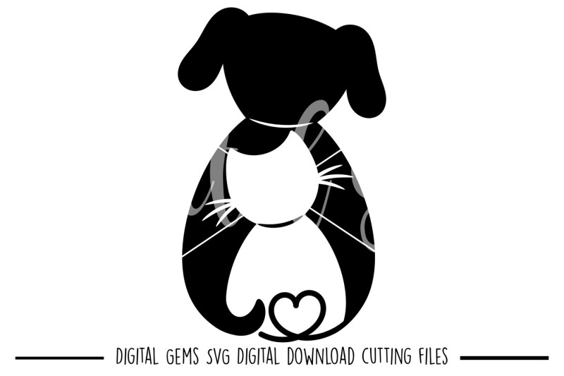 Download Cat And Dog Lover Svg Dxf Eps Png Files Design Download Svg Files Planner PSD Mockup Templates