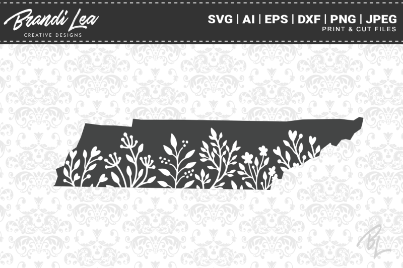 Download Free Tennessee Floral State Map SVG Cutting Files Crafter ...