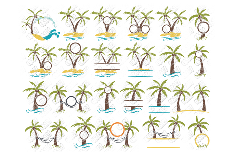 Download Free Palm Tree Svg Monogram Bundle In Svg Dxf Png Jpeg Eps ...