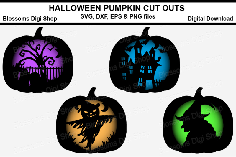 Download Free Halloween Pumpkin Cut Outs Svg Dxf Eps Png Files Crafter File