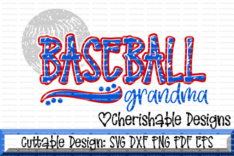 Download Baseball Grandma Distressed Cutting Design