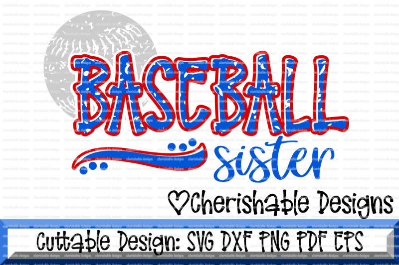 Baseball Sister Distressed Cutting Design Design Free Svg Cut Files Cut Machines