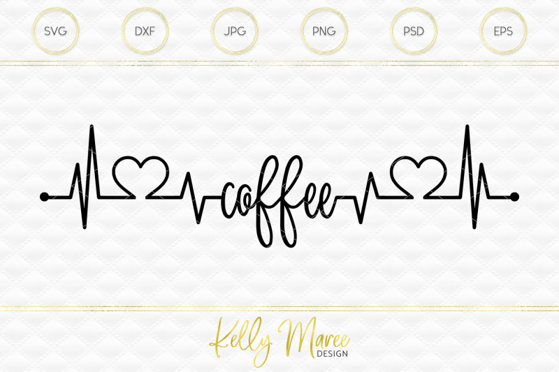 Download Free Coffee Heartbeat Svg File Cut File Silhouette Cameo Cricut Crafter File Download Svg Cut Files