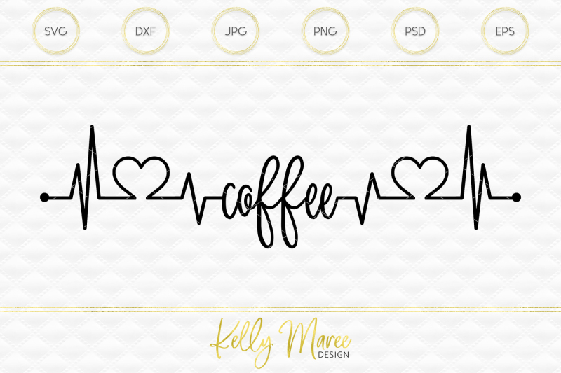 Download Free Coffee Heartbeat Svg File Cut File Silhouette Cameo Cricut Svg Svg File Free New Cut