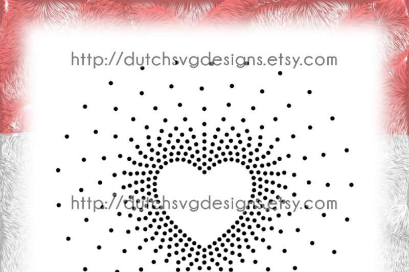 SS16 Hotfix rhinestone heart pattern template, heart svg ...