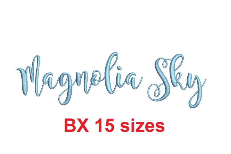 Download Free Magnolia Sky Bx Embroidery Font Crafter File