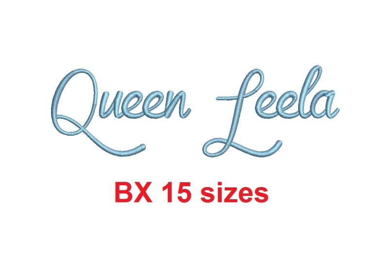 Download Free Queen Leela Bx Embroidery Font (Mha) Crafter File