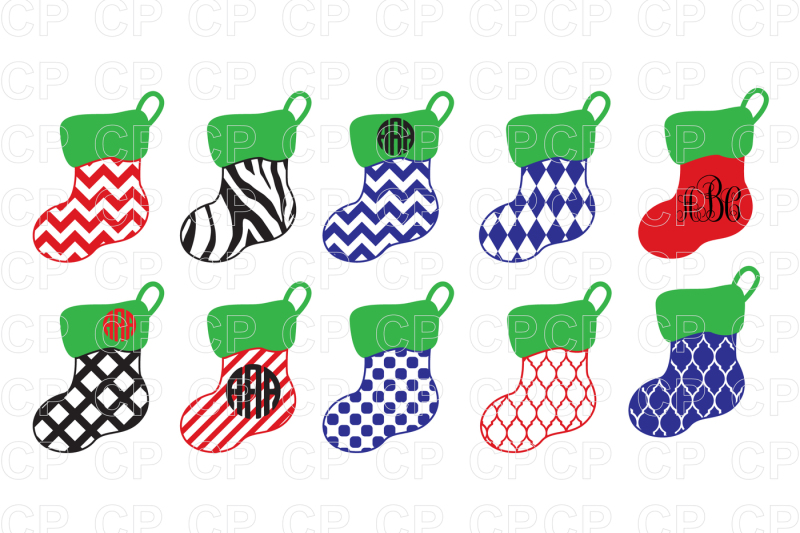 Download Free Christmas Stocking Bundle Svg Christmas Stocking Clipart Crafter File