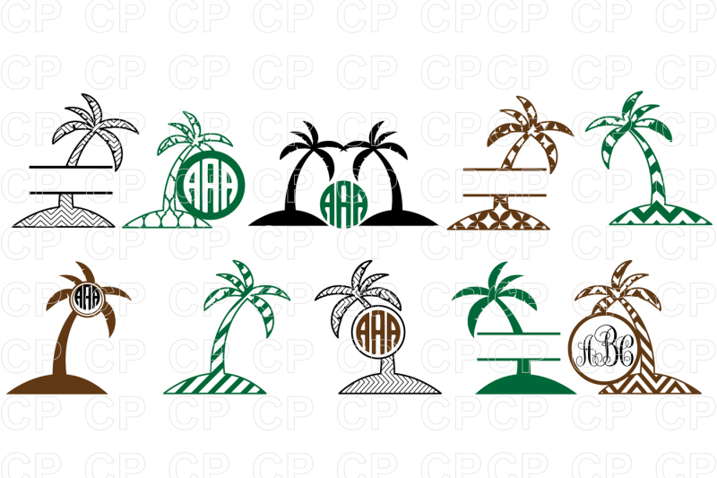 Download Palm Tree Bundle Svg Cut Files Palm Tree Clipart Download Free Svg Files Creative Fabrica