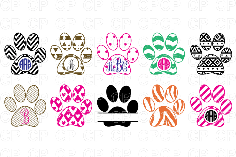 Download Free Paw Print Bundle Svg Cut Files Paw Clipart Crafter File Free Svg Quotes Download