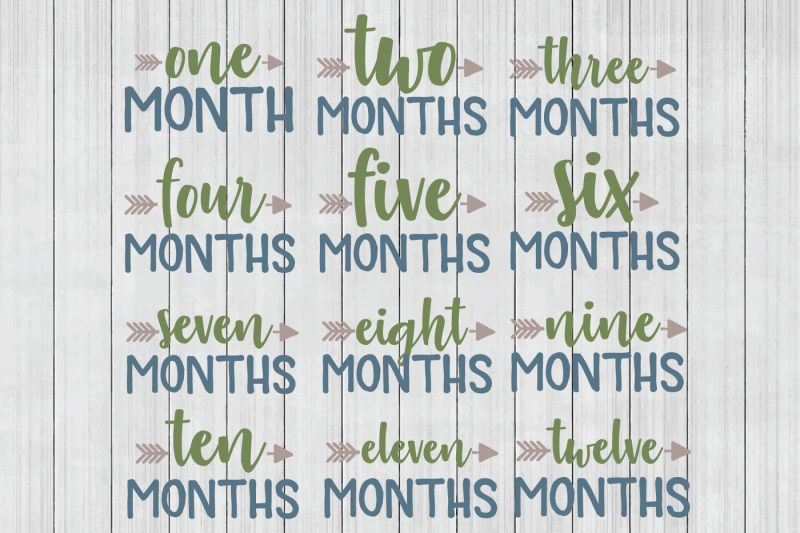 Download Free Monthly Svg Baby Months Svg Dxf File Cuttable File Svg Free Border Svg Cut Files