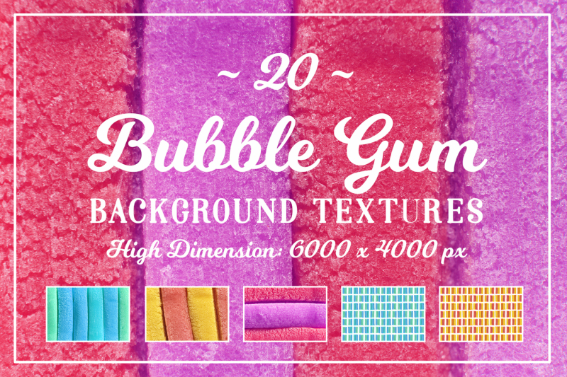 20 Bubble Gum Background Textures By Textures & Overlays Store