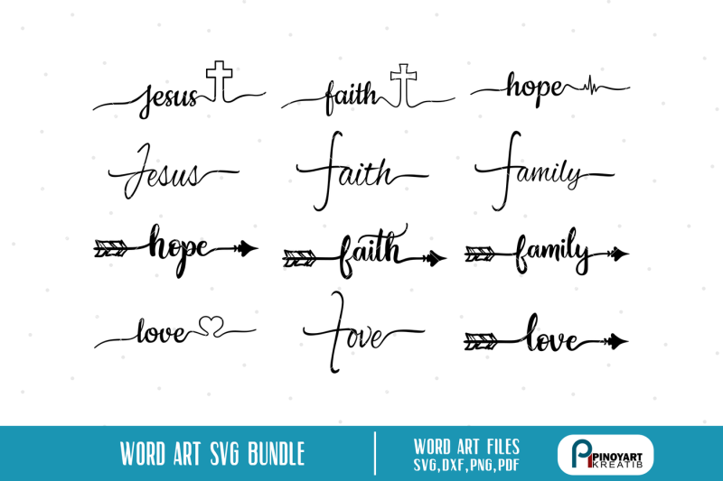 Download arrow svg file, arrow word art svg, faith svg, family svg ...