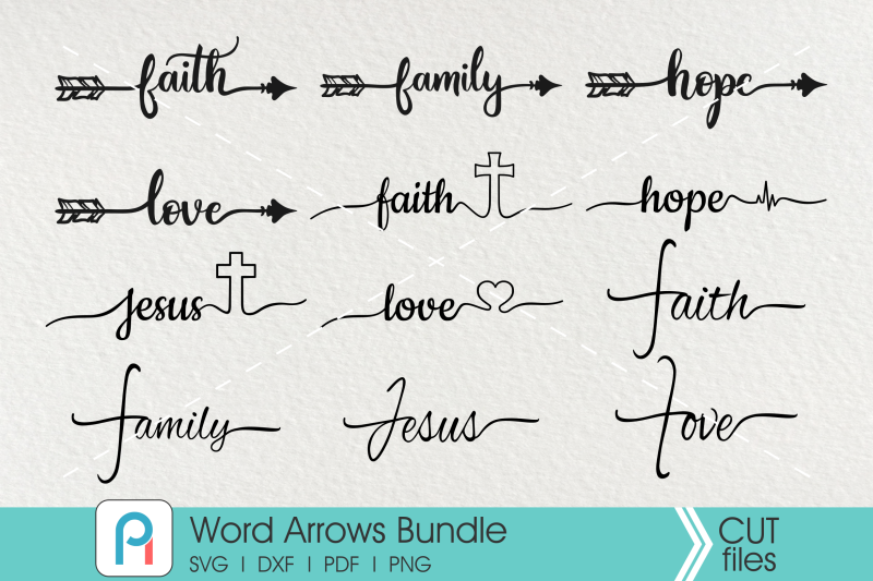 Download arrow svg file, arrow word art svg, faith svg, family svg ...