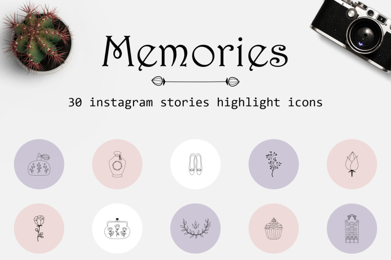 Instagram stories highlights icons By NatalieShop | TheHungryJPEG.com