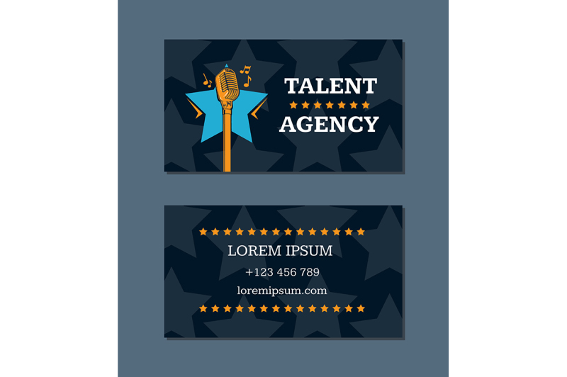 Vector talent agency business card template By ONYX | TheHungryJPEG