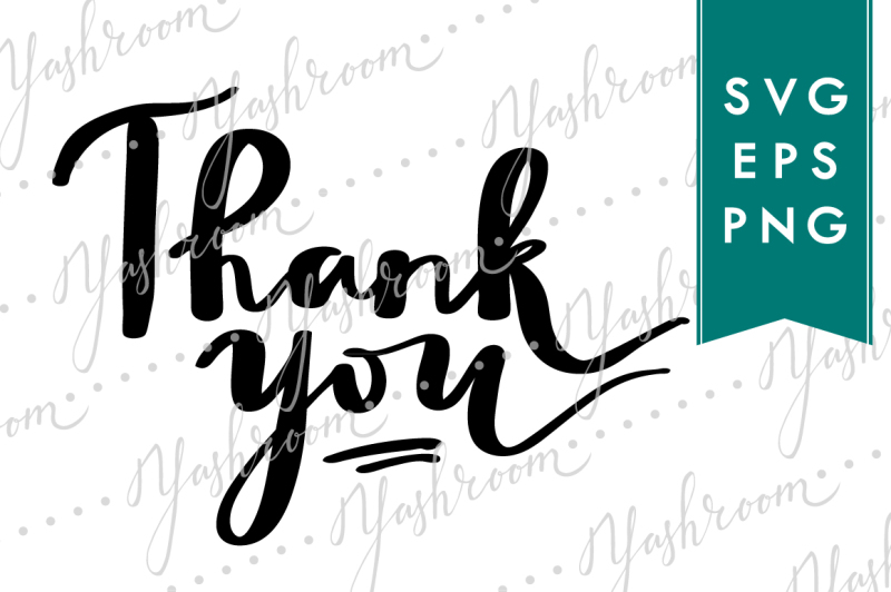 Thank you - Wedding SVG Cut File Lettering By Yashroom | TheHungryJPEG