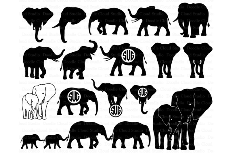 Free Elephants Svg Elephant Family Svg Elephant Svg Files Crafter File Gorgeous Svg Cutting Files For Cricut Silhouette And More