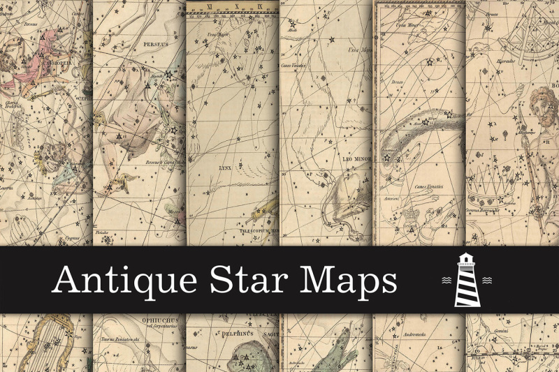 Vintage Star Maps Digital Paper Design Free Download Sparkol Svg Images