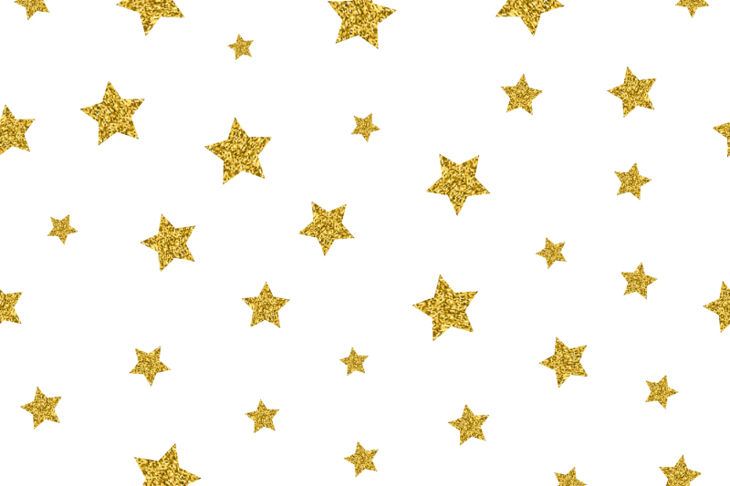 Gold stars vector seamless pattern By Microvector