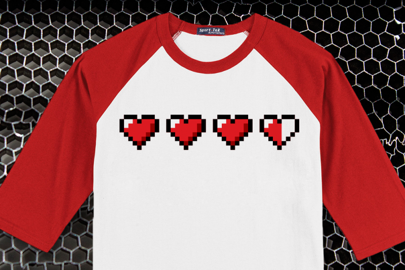 Download Pixel Hearts Svg Png Dxf By Designed By Geeks Thehungryjpeg Com