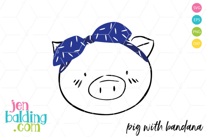 Free Pig With Bandana Crafter File New Free Svg Cut Files Download