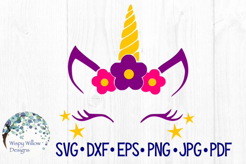 Download Free Girly Unicorn Face SVG/DXF/EPS/PNG/JPG/PDF Crafter ...