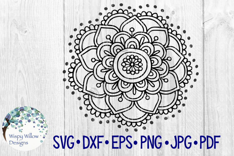 Download Free Free Mandala Flower Cut File Svg Dxf Eps Png Jpg Pdf Crafter File PSD Mockup Template