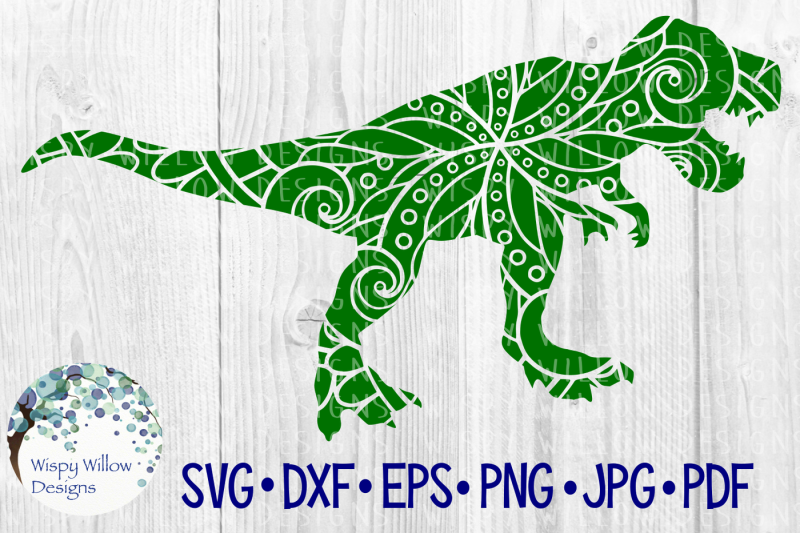 Free Tyrannosaurus Rex T Rex Dinosaur Zentangle Cut File Crafter File All Free Svg Cut Files For Cricut Silhouette