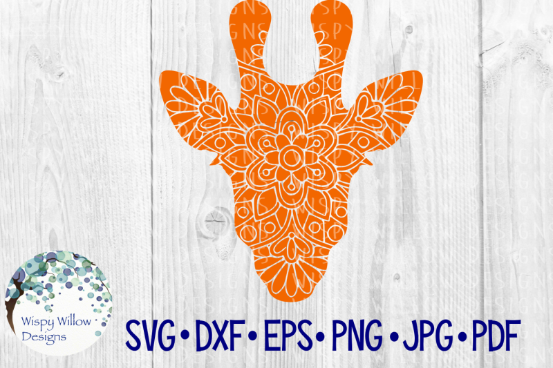 Download Free Giraffe Head Floral Mandala, Animal SVG/DXF/EPS/PNG ...