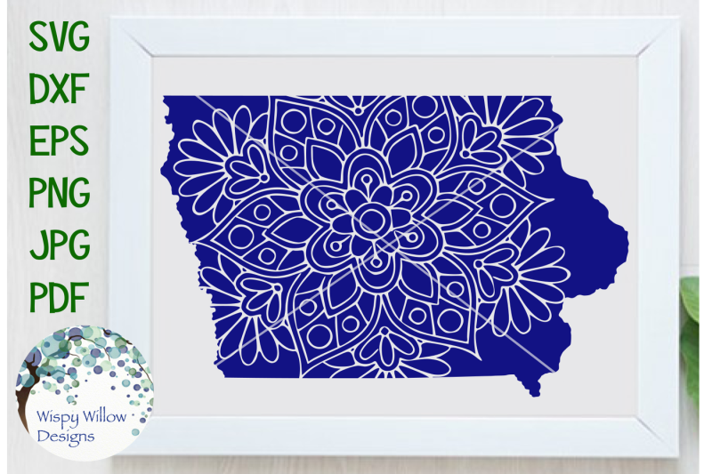 Download Free Iowa Ia State Floral Mandala Svg Dxf Eps Png Jpg Pdf Crafter File Svg Free Best Cutting Files