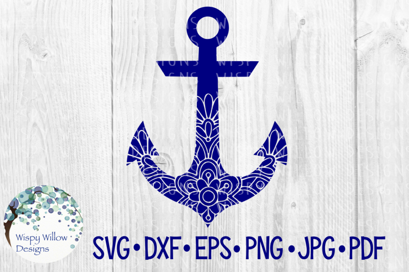 Download Free Anchor Floral Mandala SVG/DXF/EPS/PNG/JPG/PDF Crafter ...