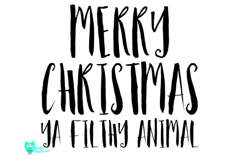 Free Merry Christmas Ya Filthy Animal Svg Free Icon Font Svg Pdf Png Generator