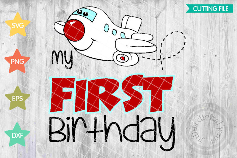 Download Free Free My First Birthday Airplane Crafter File PSD Mockup Template