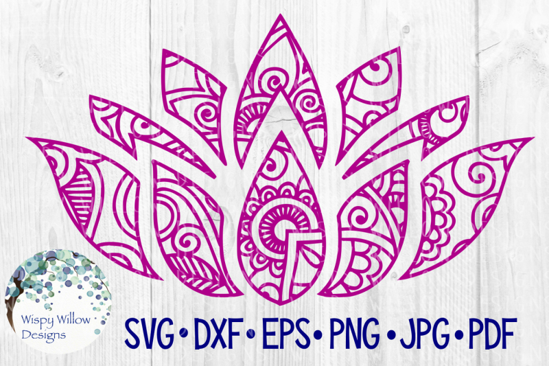 Download Free Lotus Flower Zentangle, Mandala, Peace, SVG/DXF/EPS ...