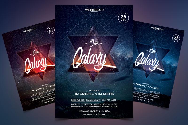 Army Flyer PSD. Party PSD. Three Flyer. Geometric Flyer.